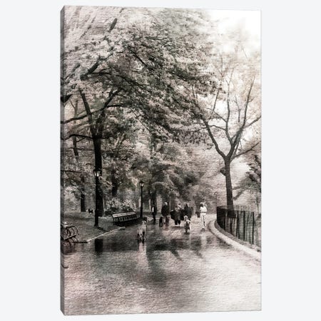 Dog Walkers In Central Park Canvas Print #SMF59} by Sarah Morton Canvas Print