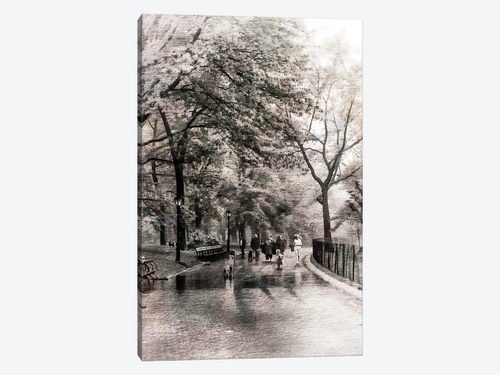 Dog Walkers In Central Park by Sarah Morton 1-piece Canvas Print