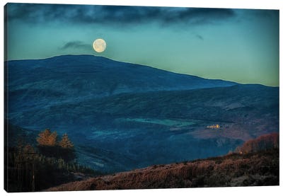 Sunrise And Moonset Canvas Art Print - Sarah Morton
