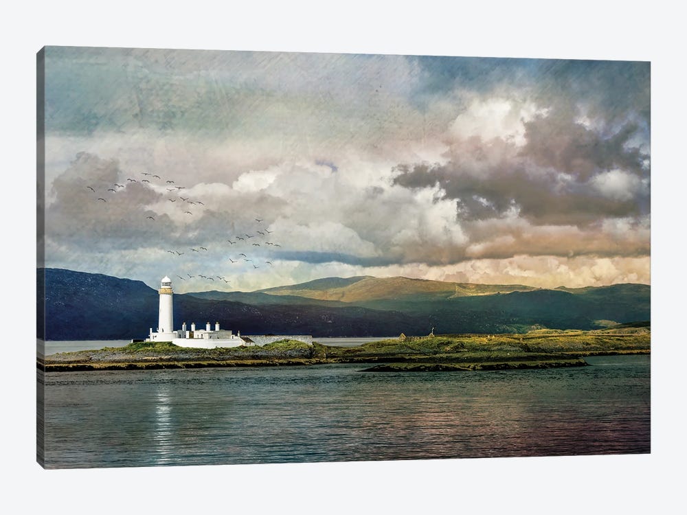 Lismore Lighthouse, Sound Of Mull by Sarah Morton 1-piece Canvas Art Print