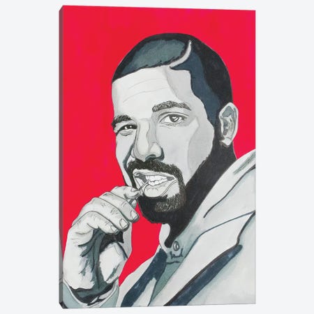 Drake Canvas Print #SMG10} by Sammy Gorin Canvas Wall Art