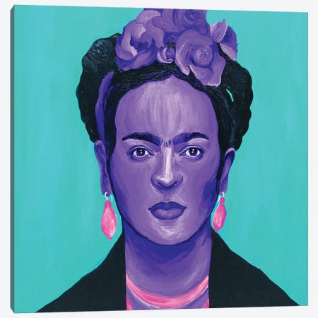 Frida Kahlo Canvas Print #SMG14} by Sammy Gorin Canvas Art Print