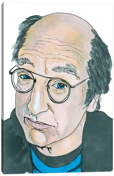 Larry David Canvas Art Print - Sitcoms & Comedy TV Show Art