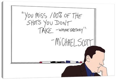 Wayne Gretzky Canvas Art Print - The Office