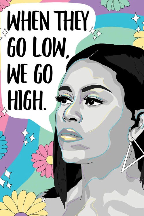 Michelle Obama Illustration by Sammy Gorin wall art