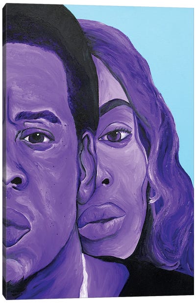 Bey Jay On The Run Canvas Art Print - Beyonce