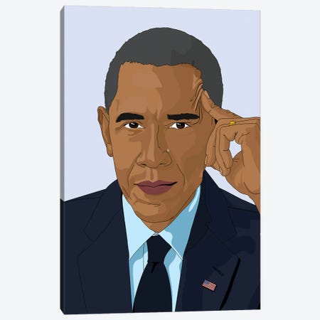 Barack Obama Canvas Print #SMG50} by Sammy Gorin Canvas Art