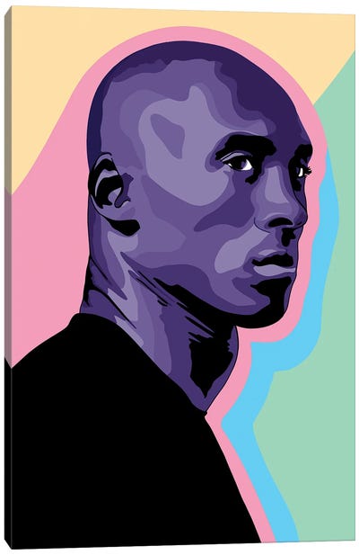 Kobe Bryant Cut-Out Canvas Art Print - Basketball Art