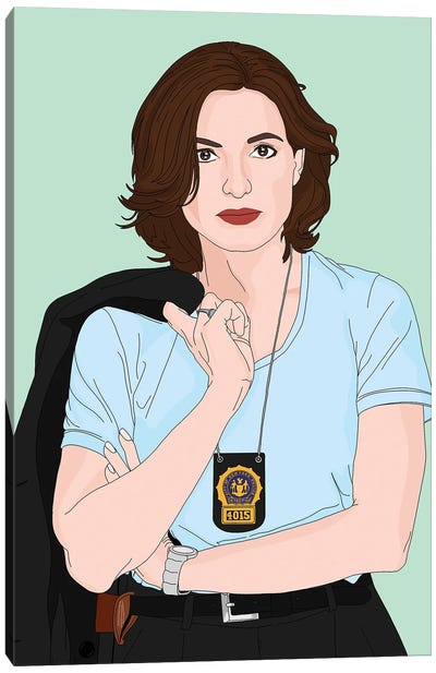 Detective Olivia Benson Canvas Art Print - Crime Drama TV Show Art