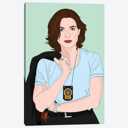 Detective Olivia Benson Canvas Print #SMG58} by Sammy Gorin Canvas Art