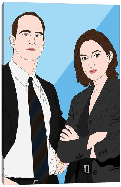 Detective Elliot Stabler And Olivia Benson Canvas Art Print - Sammy Gorin