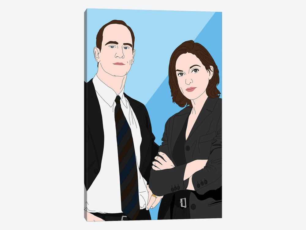 Detective Elliot Stabler And Olivia Benson by Sammy Gorin 1-piece Canvas Wall Art