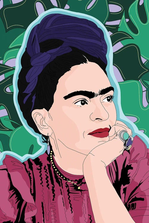 Frida Kahlo Monstera Background