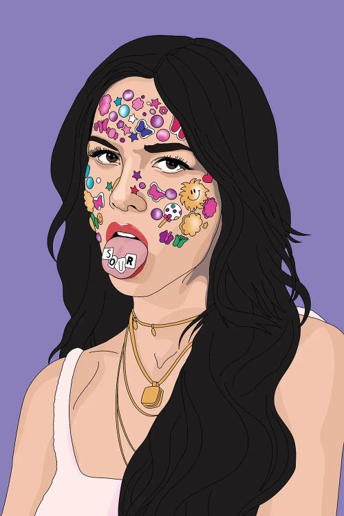 Olivia Rodrigo Sour by Sammy Gorin wall art