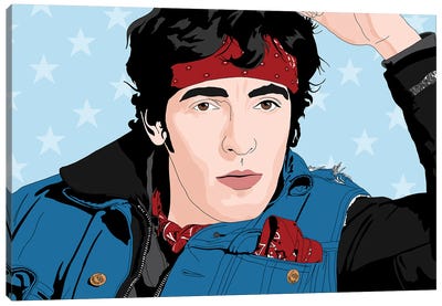Bruce Springsteen Canvas Art Print - I Love the '80s