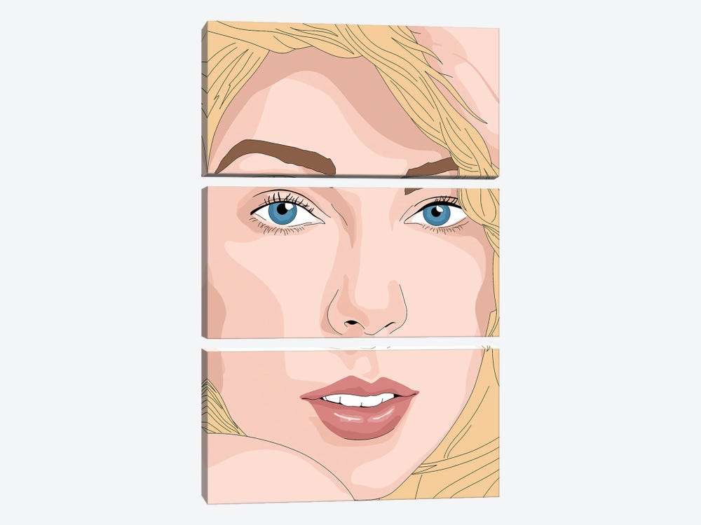 Taylor Swift by Sammy Gorin 3-piece Canvas Art Print