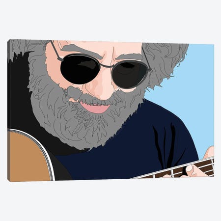 Jerry Garcia Canvas Print #SMG74} by Sammy Gorin Canvas Print