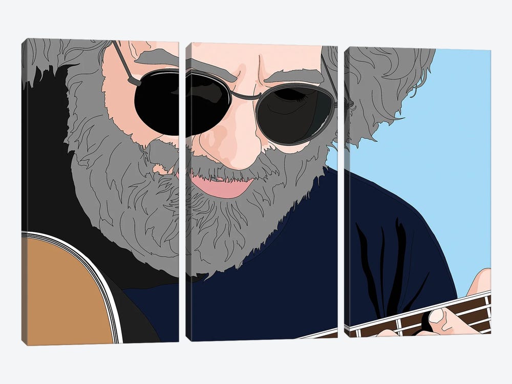 Jerry Garcia by Sammy Gorin 3-piece Canvas Print