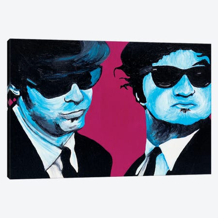 Blues Brothers Canvas Print #SMG8} by Sammy Gorin Canvas Art