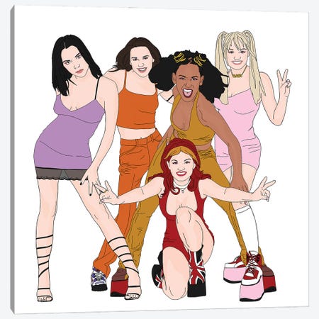 Spice Girls Canvas Print #SMG98} by Sammy Gorin Canvas Artwork