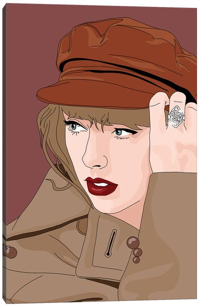 Taylor Red Canvas Art Print