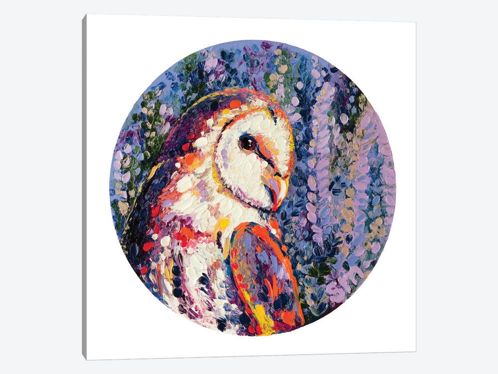 Amorous Barn Owl by Simone Majetich 1-piece Canvas Art