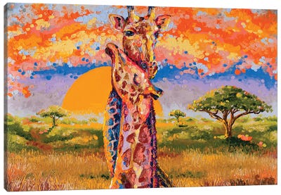 Beloved Bushveld Canvas Art Print - Finger Painting Art