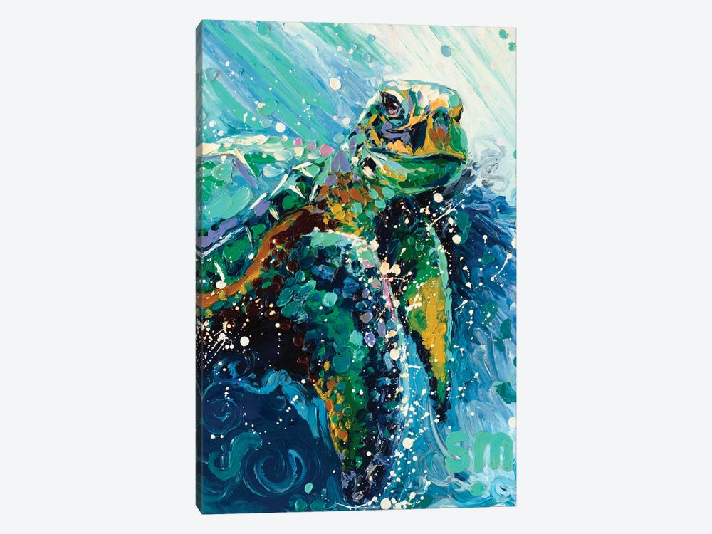 Turtle Tide by Simone Majetich 1-piece Canvas Artwork