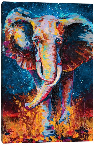 Ancestral Promenade Canvas Art Print - Elephant Art
