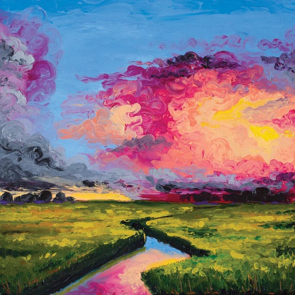 Pops Of Pink: Winding River by Simone Majetich