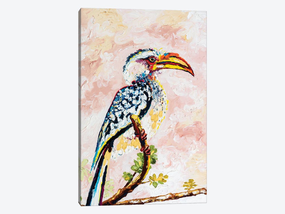 African Yellow-Billed Hornbill by Simone Majetich 1-piece Canvas Art