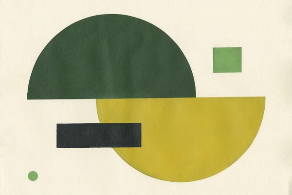 Muted & Modular Abstracts: Upside Down Sun Earth by Simona Puidokaite