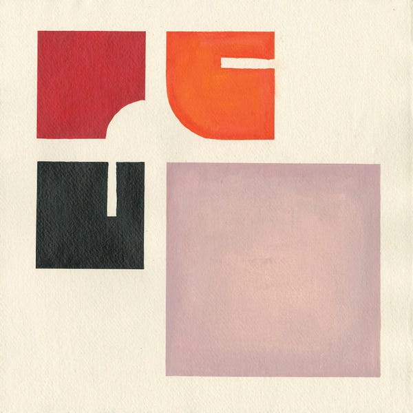 Muted & Modular Abstracts: Walking In The Desert by Simona Puidokaite