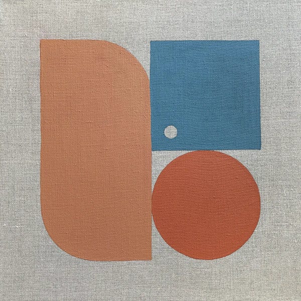 Muted & Modular Abstracts: Amber Sail At Dusk by Simona Puidokaite