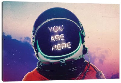 Where You Are Canvas Art Print - Kids Astronomy & Space Art