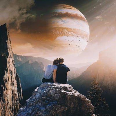 A Weird Planet by Seamless canvas print