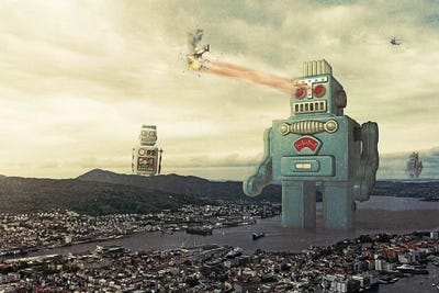 Invasion by Seamless canvas print