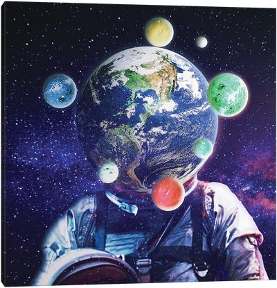 Orbital Complexion Canvas Art Print - Planet Art