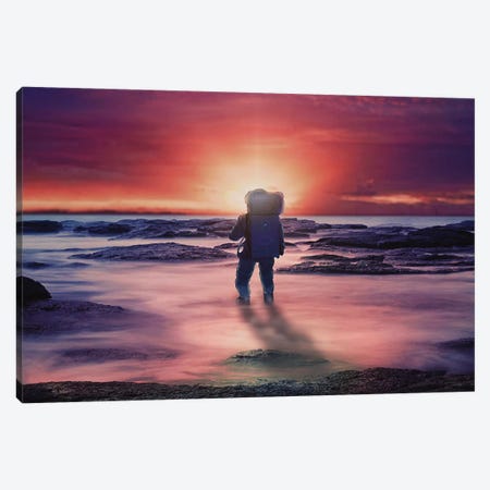 The Sunset Canvas Print #SML94} by Seamless Canvas Wall Art