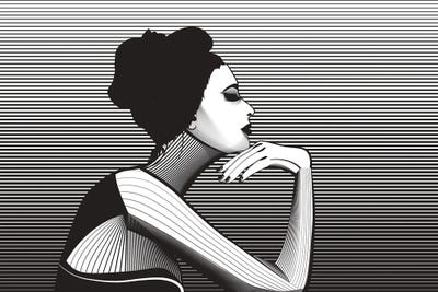 Black And White Woman by Show Me Mars multi panel art