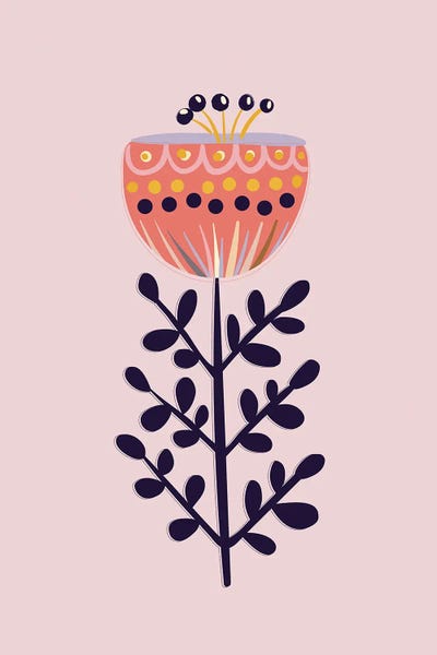 Large Simple Flower by Show Me Mars metal wall art