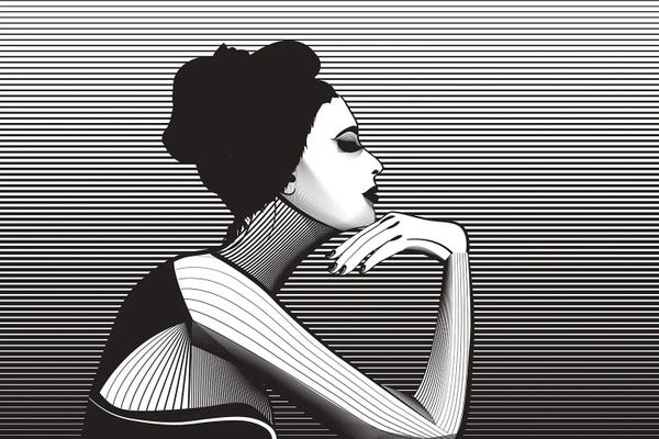 Show Me Mars: Black And White Woman by Show Me Mars