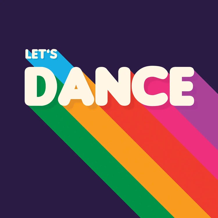 Let'S Dance Rainbow Typography