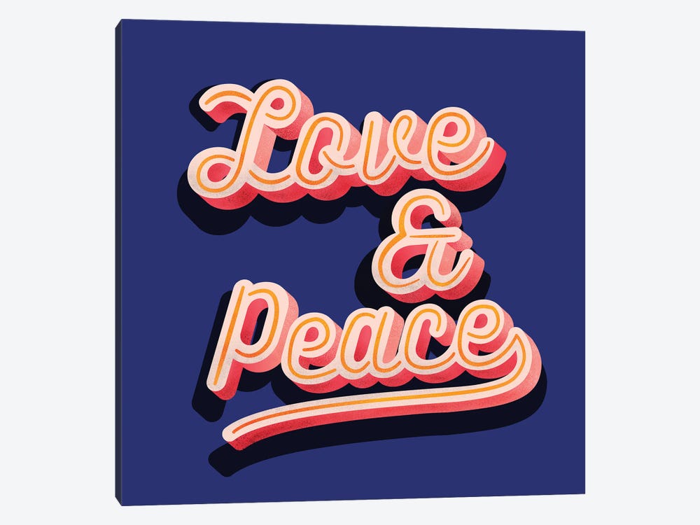 Love And Peace by Show Me Mars 1-piece Canvas Art Print