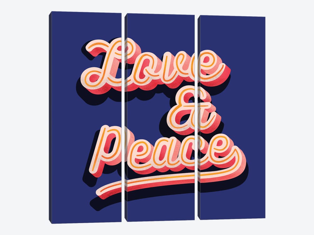 Love And Peace by Show Me Mars 3-piece Art Print