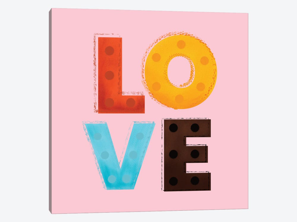 Love Typography by Show Me Mars 1-piece Canvas Art Print