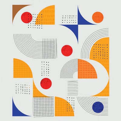 Mid Century Abstract II by Show Me Mars metal wall art