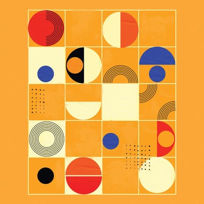 Mid Century Abstract III by Show Me Mars metal wall art