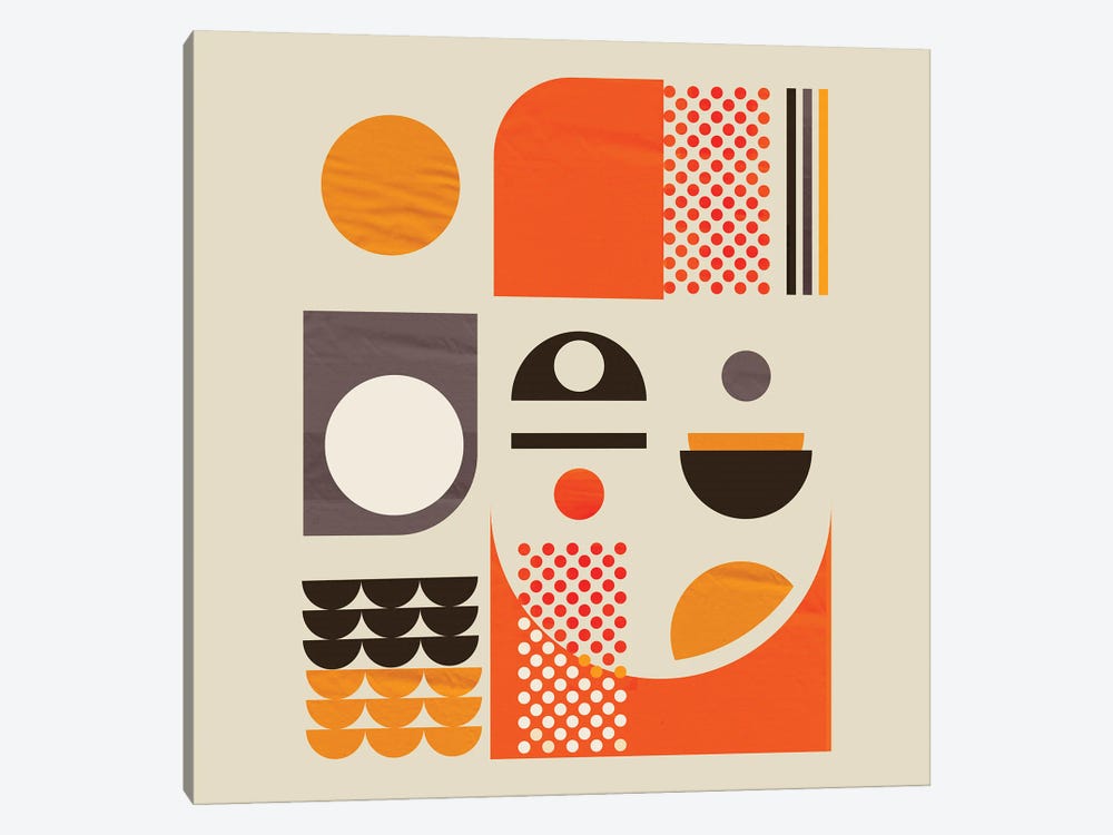 Mid Century Abstract V by Show Me Mars 1-piece Canvas Art Print