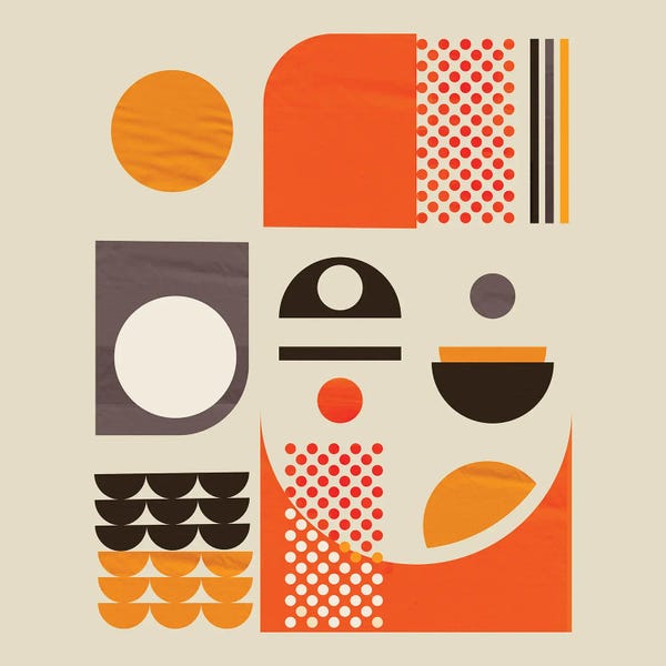 Shape Up: Mid Century Abstract V by Show Me Mars